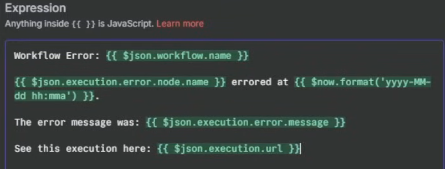 Error Notification Example